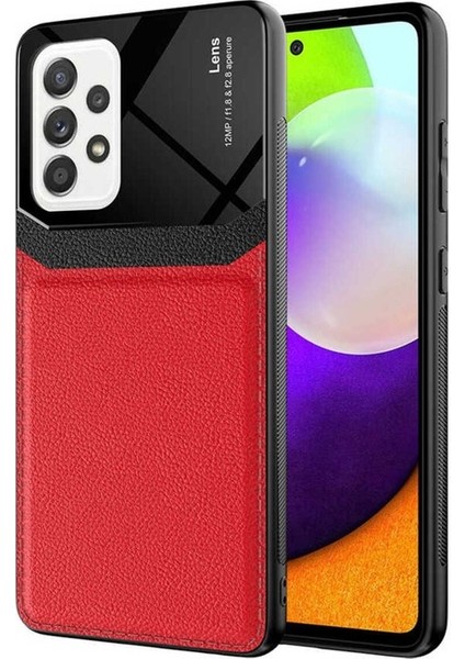 Samsung Galaxy A72 Uyumlu Kılıf Emiks Kapak, Kırmızı