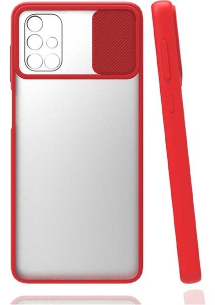 Samsung Galaxy A71 Uyumlu Kılıf Lensi Kapak, Kırmızı