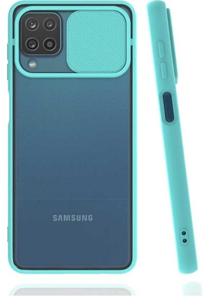 Samsung Galaxy A12 Uyumlu Kılıf Lensi Kapak, Turkuaz