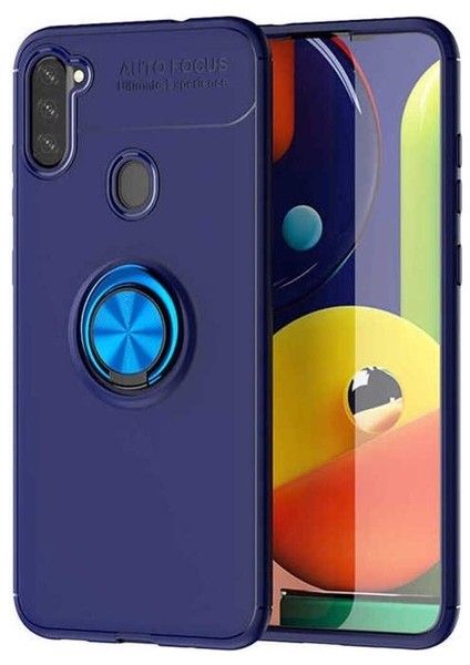 Samsung Galaxy A21 Uyumlu Kılıf Ravel Silikon Kapak, Mavi