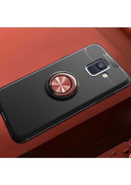 Samsung Galaxy A6 2018 Uyumlu Kılıf Ravel Silikon Kapak, Siyah-Rose Gold