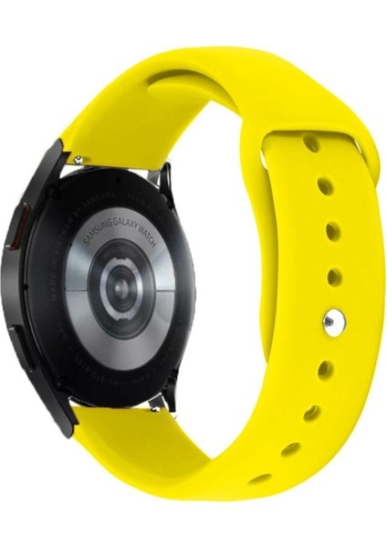 Samsung Galaxy Gear Sport / S2 / S4 Uyumlu Kordon Silikon Yumuşak Esnek Spor Kayış, Sarı fiyatları