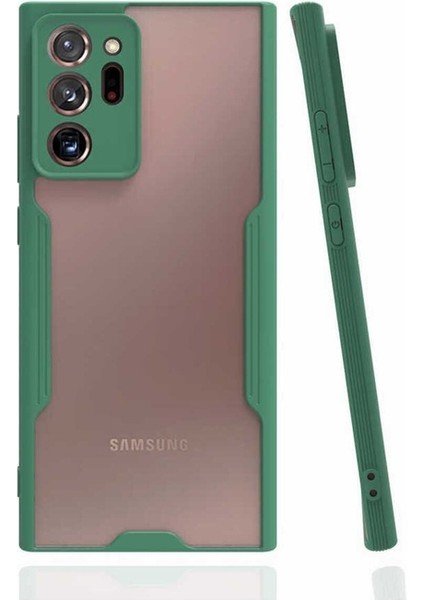 Samsung Galaxy Note 20 Ultra Uyumlu Kılıf Parfe Kapak, Koyu Yeşil