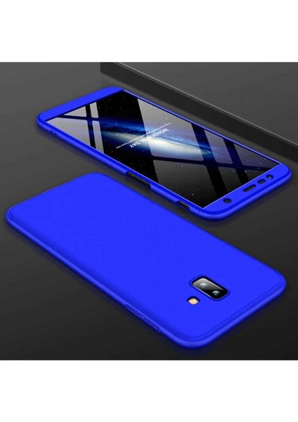 Samsung Galaxy J6 Plus Uyumlu Kılıf Ays Kapak, Mavi