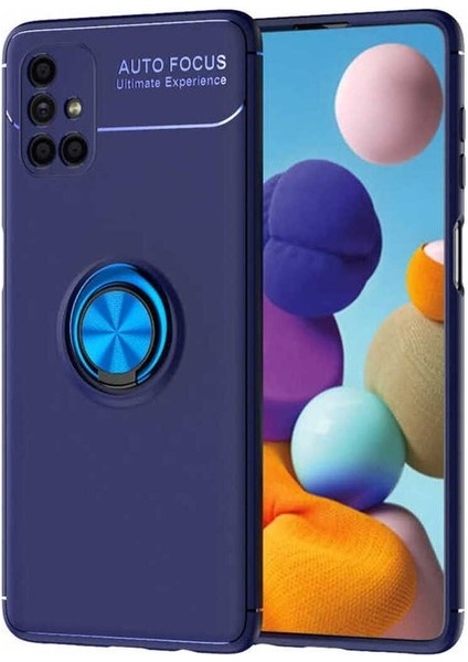Samsung Galaxy M51 Uyumlu Kılıf Ravel Silikon Kapak, Mavi