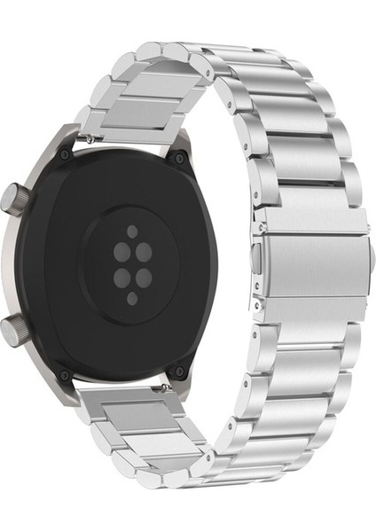Samsung Galaxy Gear Sport / S2 / S4 Uyumlu Kordon Paslanmaz Metal Baklalı Kayış, Gümüş modelleri