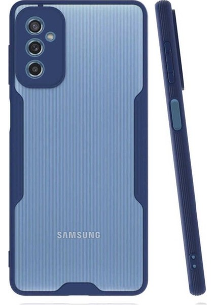 Samsung Galaxy M52 Uyumlu Kılıf Parfe Kapak, Lacivert
