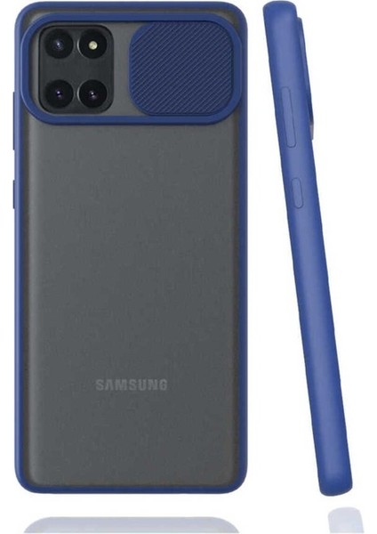 Samsung Galaxy A81 (Note 10 Lite) Uyumlu Kılıf Lensi Kapak, Lacivert