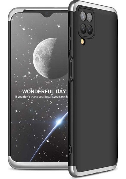 Samsung Galaxy M12 Uyumlu Kılıf Ays Kapak, Siyah-Gri