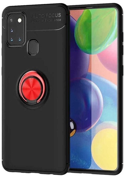 Samsung Galaxy M31 Uyumlu Kılıf Ravel Silikon Kapak, Siyah-Kırmızı