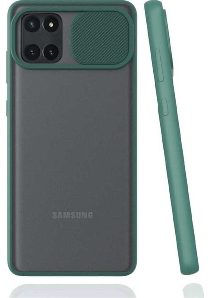 Samsung Galaxy A81 (Note 10 Lite) Uyumlu Kılıf Lensi Kapak, Koyu Yeşil