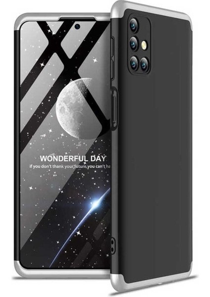 Samsung Galaxy M31S Uyumlu Kılıf Ays Kapak, Siyah-Gri