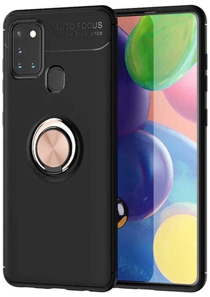 Samsung Galaxy M31 Uyumlu Kılıf Ravel Silikon Kapak, Siyah-Rose Gold