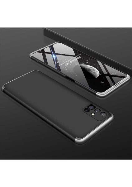 Samsung Galaxy M51 Uyumlu Kılıf Ays Kapak, Siyah-Gri