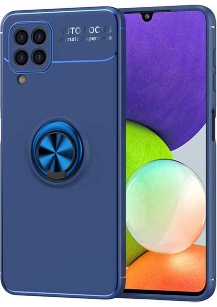 Samsung Galaxy M22 Uyumlu Kılıf Ravel Silikon Kapak, Mavi
