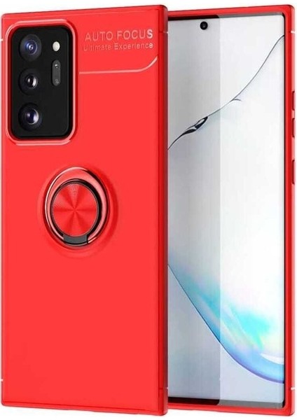 Samsung Galaxy Note 20 Ultra Uyumlu Kılıf Ravel Silikon Kapak, Kırmızı