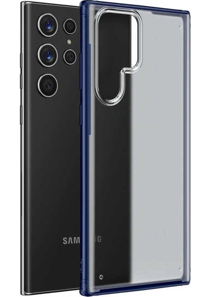 Samsung Galaxy S22 Ultra Uyumlu Kılıf Volks Kapak, Lacivert