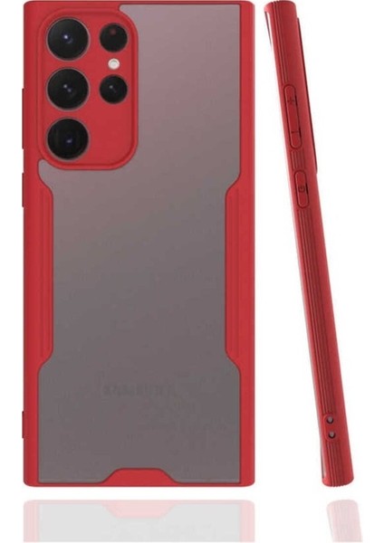 Samsung Galaxy S22 Ultra Uyumlu Kılıf Parfe Kapak, Kırmızı