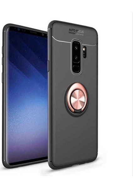 Samsung Galaxy S9 Plus Uyumlu Kılıf Ravel Silikon Kapak, Siyah-Rose Gold