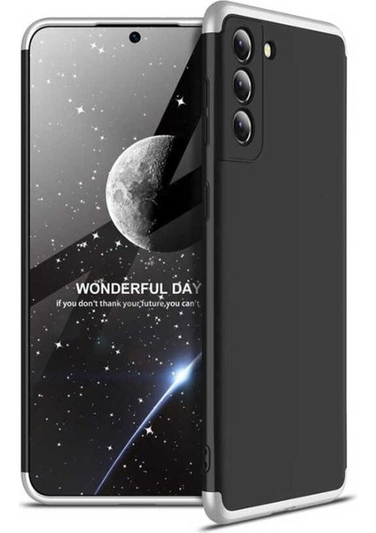 Samsung Galaxy S21 Plus Uyumlu Kılıf Ays Kapak, Siyah-Gri