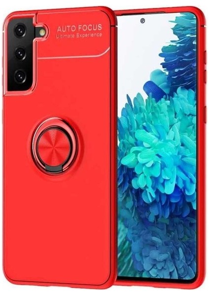 Samsung Galaxy S21 Plus Uyumlu Kılıf Ravel Silikon Kapak, Kırmızı