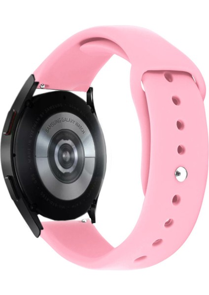Samsung Galaxy Watch 3 Uyumlu Kordon Silikon Yumuşak Esnek A+ Kalite Spor Kayış, Pembe