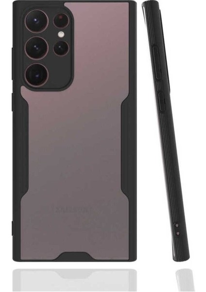 Samsung Galaxy S22 Ultra Uyumlu Kılıf Parfe Kapak, Siyah
