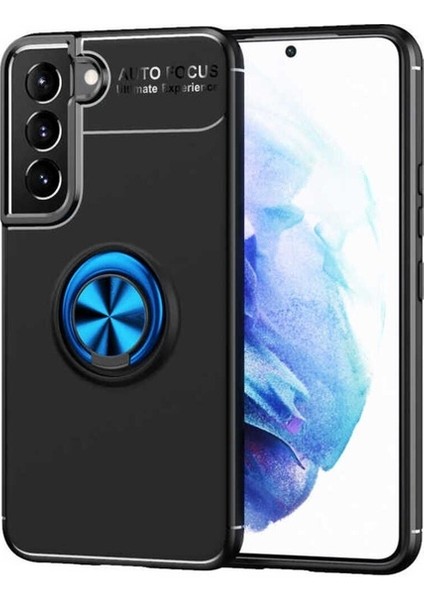 Samsung Galaxy S22 Plus Uyumlu Kılıf Ravel Silikon Kapak, Siyah-Mavi