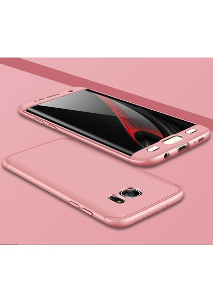 Samsung Galaxy S7 Edge Uyumlu Kılıf Ays Kapak, Rose Gold