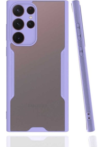 Samsung Galaxy S22 Ultra Uyumlu Kılıf Parfe Kapak, Mor