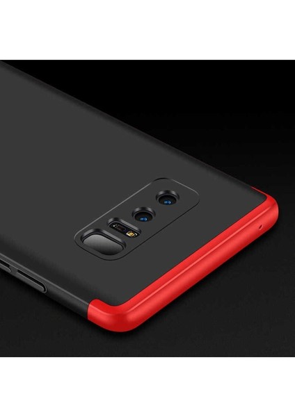 Samsung Galaxy Note 8 Uyumlu Kılıf Ays Kapak, Siyah-Kırmızı