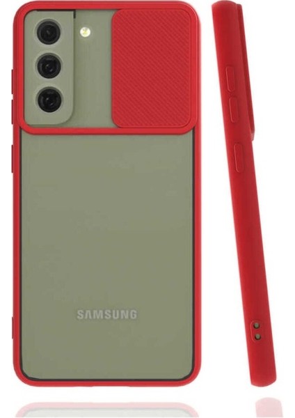Samsung Galaxy S22 Uyumlu Kılıf Lensi Kapak, Kırmızı