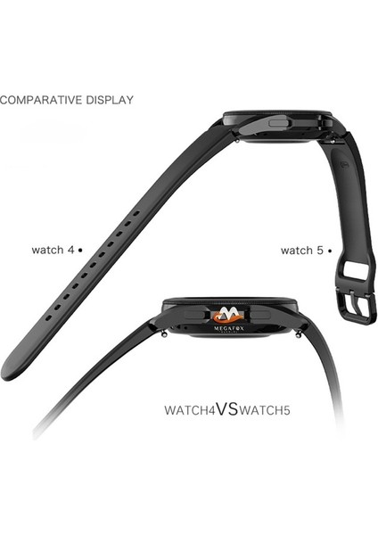 Samsung Galaxy Watch Uyumlu Kordon Silikon Magnetik Mıknatıslı Toka Spor Kayış , Turuncu