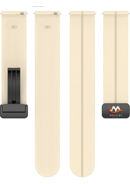 Samsung Galaxy Watch Uyumlu Kordon Silikon Magnetik Mıknatıslı Toka Spor Kayış, Starligh modelleri