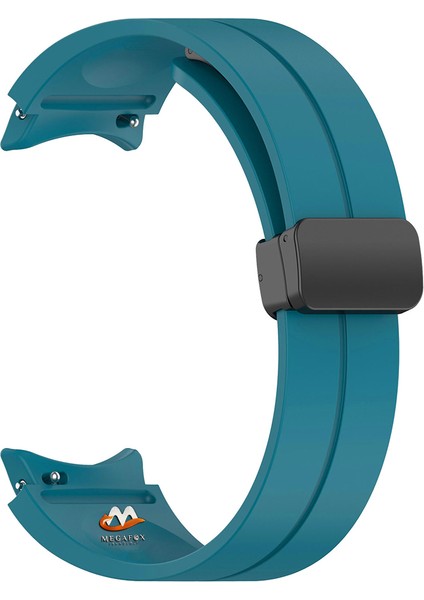 Samsung Galaxy Watch 6 40 / Uyumlu Kordon Silikon Magnetik Tokalı Spor Kayış , Turkuaz fiyatları