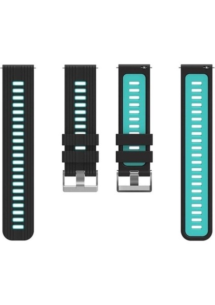 Honor Magic Watch Uyumlu Kordon Silikon Çift Renkli Spor Esnek Yumuşak Kayış, Siyah-Mavi fiyatları