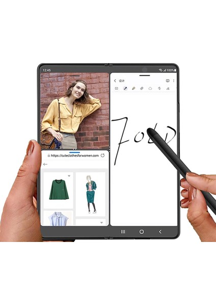 Megafox Teknoloji Samsung Galaxy Z Fold 5 Uyumlu C-Pen Dokunmatik Kalem