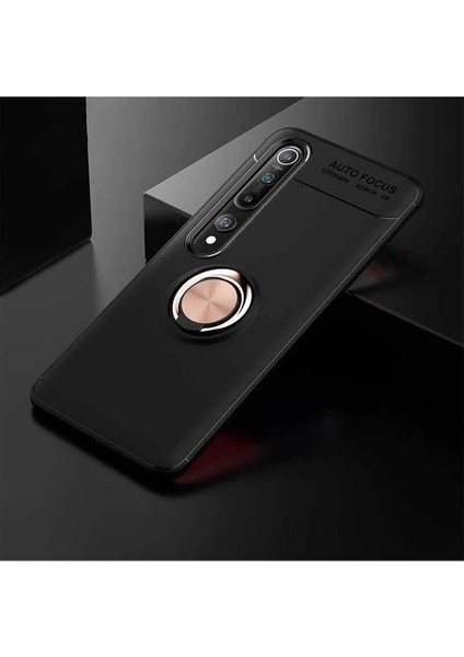 Xiaomi Mi 10 Uyumlu Kılıf Ravel Silikon Kapak, Siyah-Rose Gold
