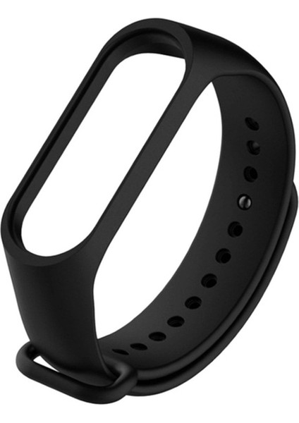 Xiaomi Mi Band 2 Uyumlu Kordon Silikon Esnek Ayarlanabilir Spor Bileklik, Siyah