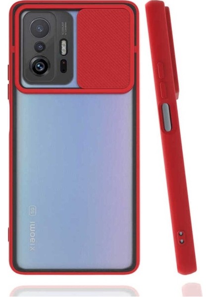 Xiaomi Mi 11T Pro 5g Uyumlu Kılıf Lensi Kapak, Kırmızı