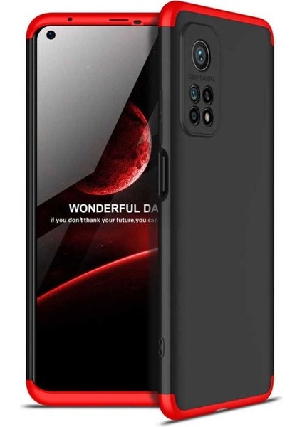 Xiaomi Mi 10T 5g Uyumlu Kılıf Ays Kapak, Siyah-Kırmızı