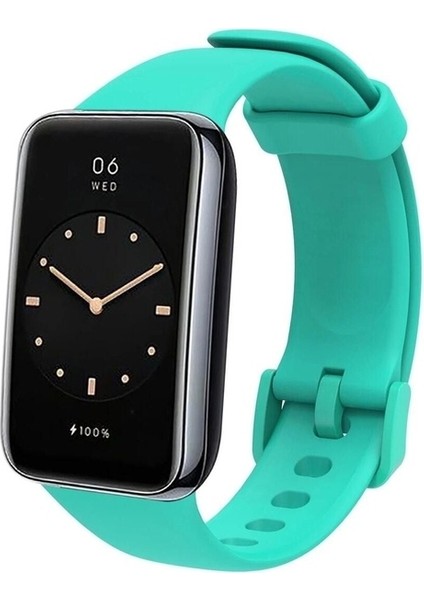 Xiaomi Mi Band 7 Pro Uyumlu Kordon Silikon Yumuşak Spor Soft Yüzey Esnek Kayış, Turkuaz