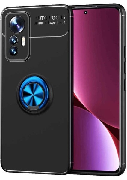 Xiaomi Mi 12 Lite Uyumlu Kılıf Ravel Silikon Kapak, Siyah-Mavi