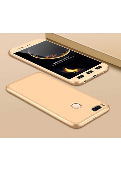 Xiaomi Mi 5x Uyumlu Kılıf Ays Kapak, Gold