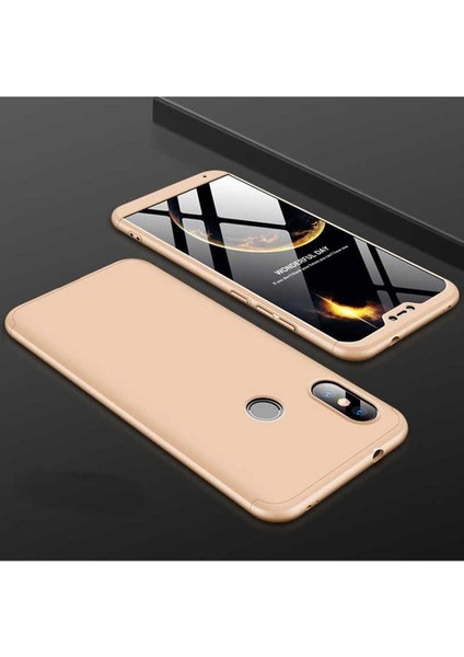 Xiaomi Mi A2 Lite Uyumlu Kılıf Ays Kapak, Gold