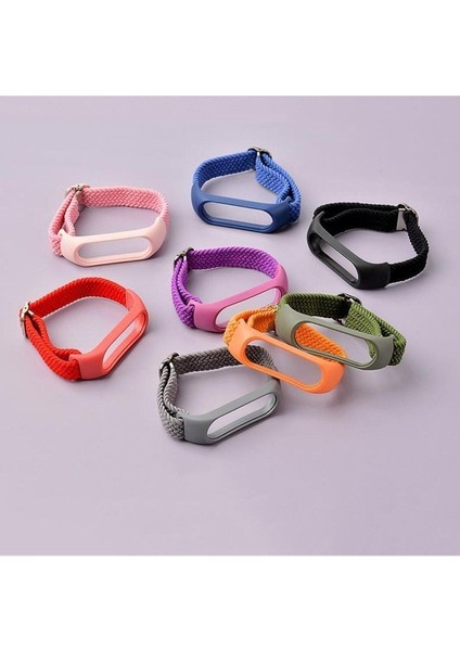 Xiaomi Mi Band 5 / Band 6 Uyumlu Kordon Hasır Örgü Renkli Göz Alıcı Esnek Yumuşak Bileklik, Fenjianbai modelleri