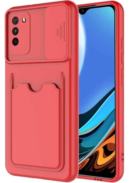 Xiaomi Poco M3 Uyumlu Kılıf Kartix Kapak, Kırmızı