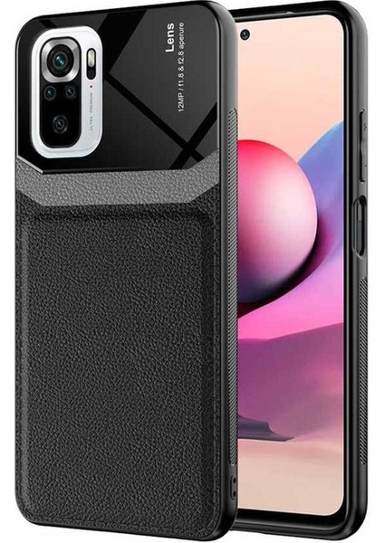 Xiaomi Redmi Note 10 Uyumlu Kılıf Emiks Kapak, Siyah