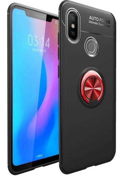 Xiaomi Mi 6x Uyumlu Kılıf Ravel Silikon Kapak, Siyah-Kırmızı