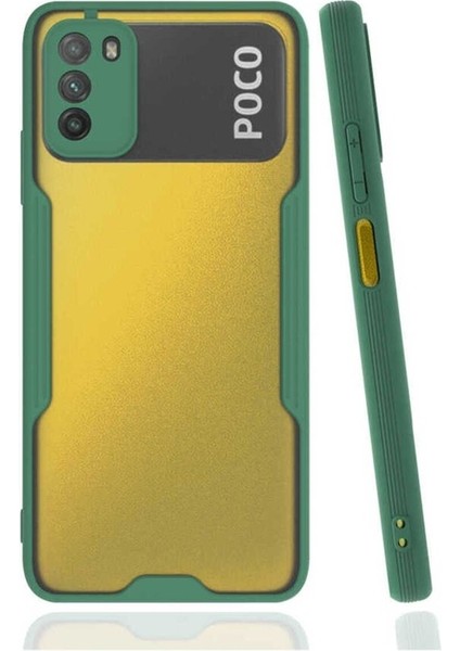 Xiaomi Poco M3 Uyumlu Kılıf Parfe Kapak, Koyu Yeşil